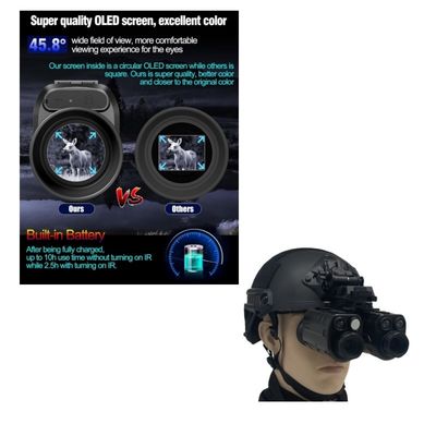 NVG07S Infrarood nachtkijkbril met 25 mm objectief 4K video resolutie