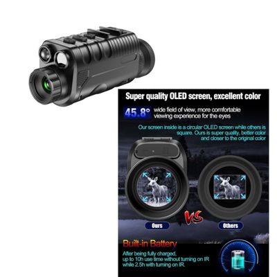 34mm objectief 1080p binoculair infrarood nachtzicht apparaat 5x256GB