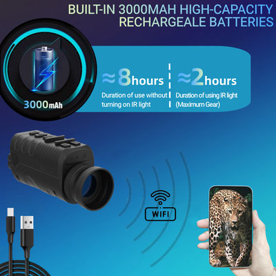 25 mm helm montage nachtzicht monoculaire bril met 4K video resolutie