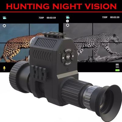 1080p jachtnachtzicht videocamera monoculaire bevestiging DVR met ingebouwde 850nm infrarood zaklamp en 1,2 inch HD-scherm met verstelbare kruispunt